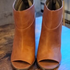 Michael Antonio Brown Peep-Toe Ankle Boots